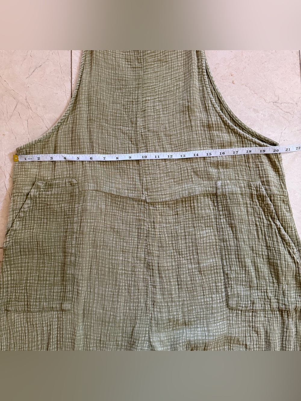 EARTHBOUND Trading Co Women’s Size L Sage Green Jumpsuit Gauzy Oversized Hippie - Picture 10 of 16